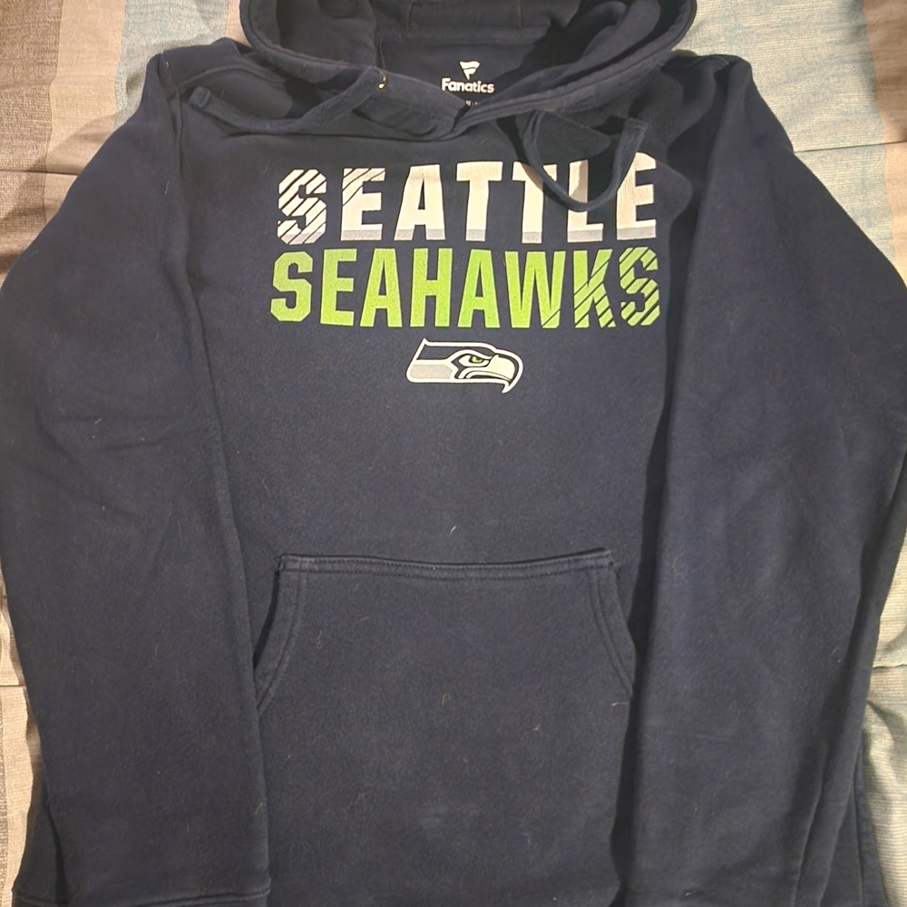 Fanatics Navy Blue Seattle Seahawks Hoodie